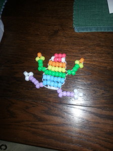 Crafts done with the kids at my work place - beaded animals.